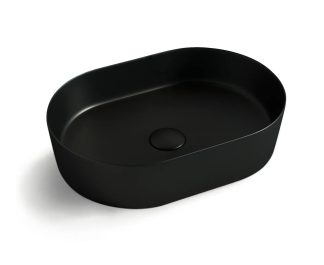 Quay Oval Above Counter Basin Matte Black