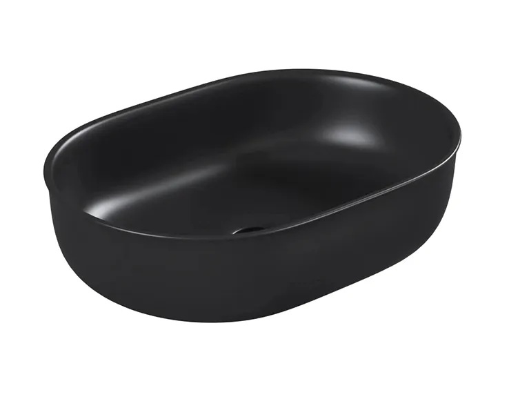 Bronte Oval Above Counter Basin Matte Black