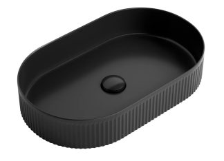 Kensington Fluted Oval Basin Matte Black