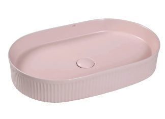 Kensington Fluted Oval Basin Matte Pink