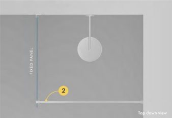 Purity Shower Screen Round Horizontal Support Arm Chrome - Image 3