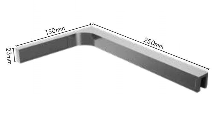 Purity Shower Screen Right Hand Brace Polished - Image 2