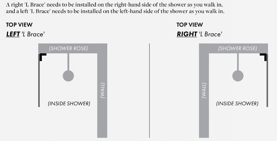 Purity Shower Screen Right Hand Brace Polished - Image 3