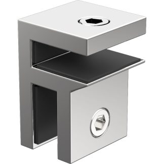 Purity Glass Brace Bracket Brushed Nickel