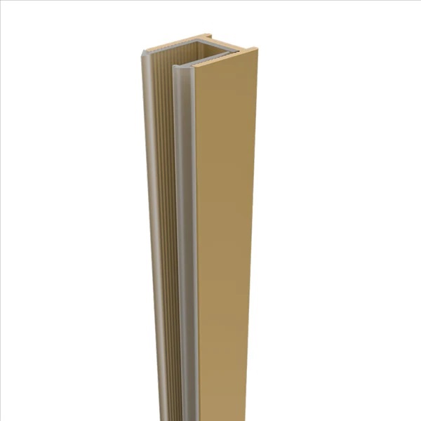 Purity Shower Screen Aluminium U Channel Brushed Gold