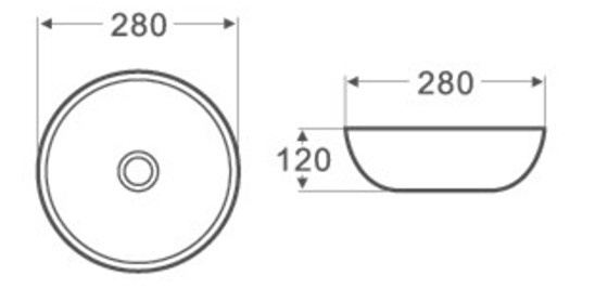 Ultra Slim Round Above Counter Basin - Image 3