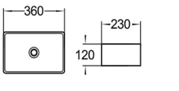 Ultra Slim Rectangular Above Counter Basin - Image 3