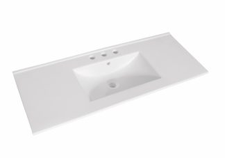 Ceramic 1200mm Vanity Top 3 Tap Holes White