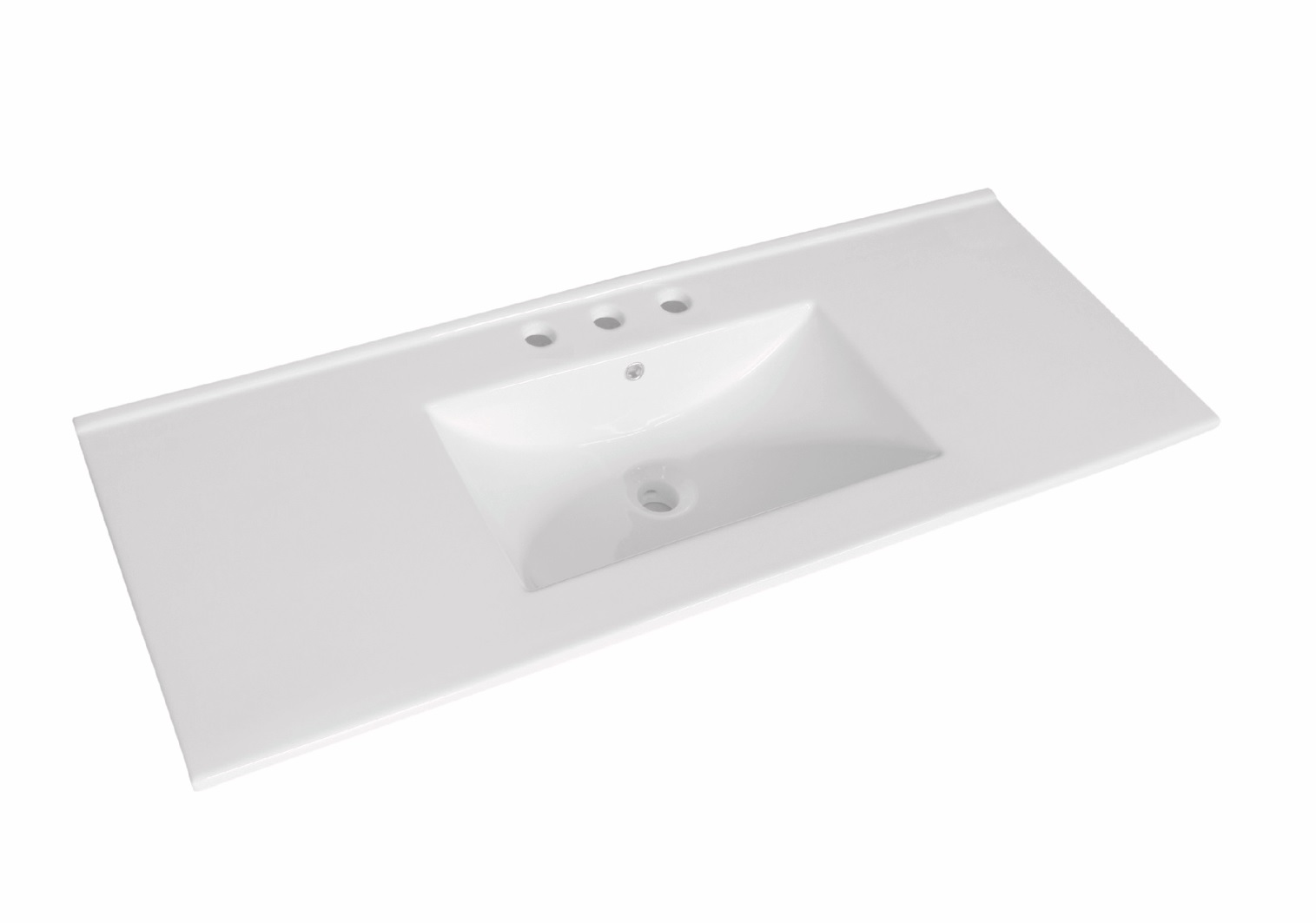 Ceramic 1200mm Vanity Top 3 Tap Holes White