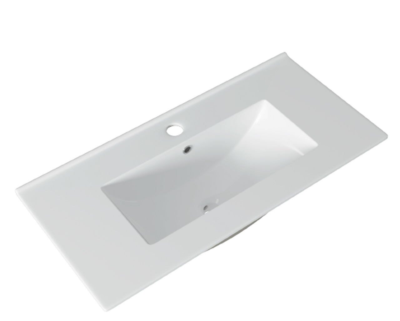 Ceramic 600mm Slimline Vanity Top White