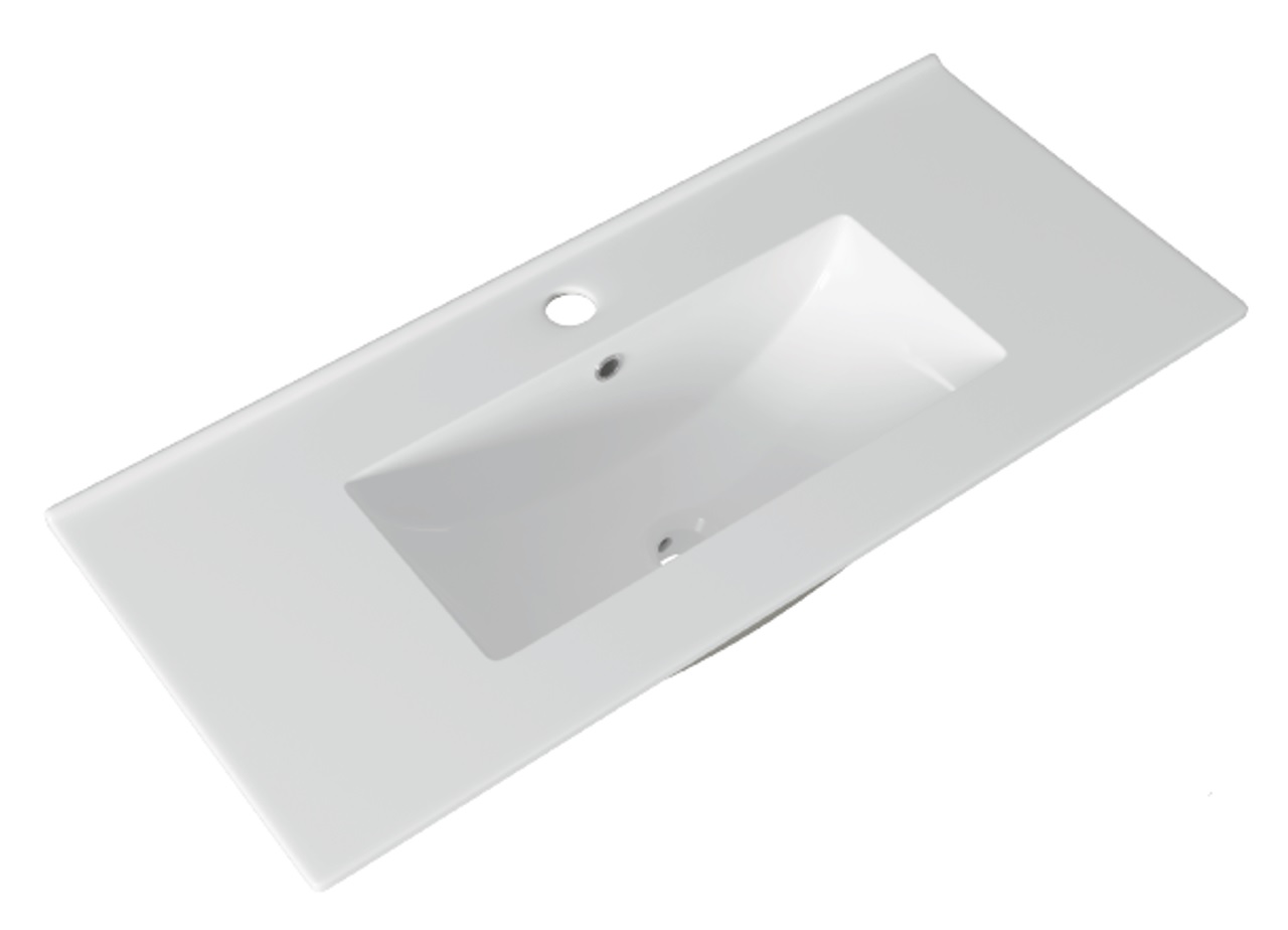 Ceramic 900mm Slimline Vanity Top White