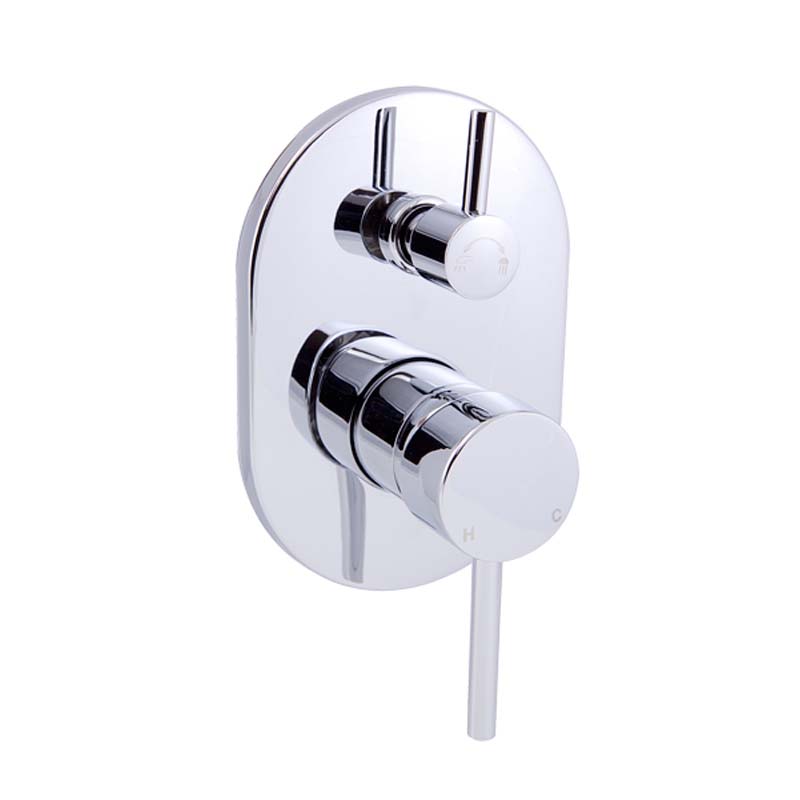 Otus Wall Diverter Mixer Chrome