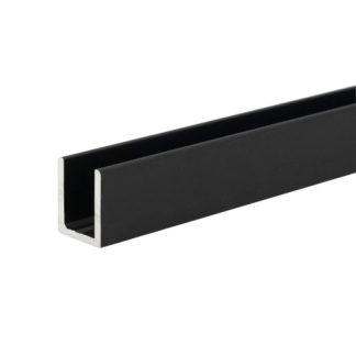Shower Screen Glass U Channel Matte Black
