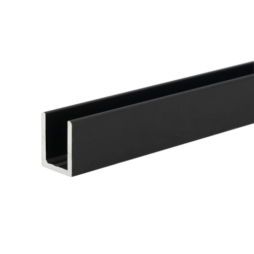 Shower Screen Glass U Channel Matte Black