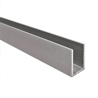 Shower Screen Glass U Channel Brushed Nickel