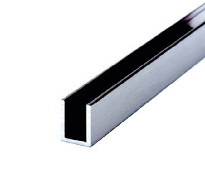 Shower Screen Glass U Channel Polished