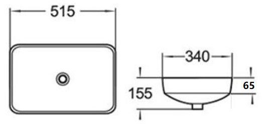 Art Semi Insert Basin Gloss White - Image 3