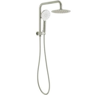 Pavia Twin Shower Half Rail Brushed Nickel