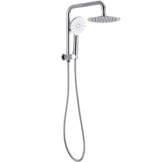 Pavia Twin Shower Half Rail Chrome