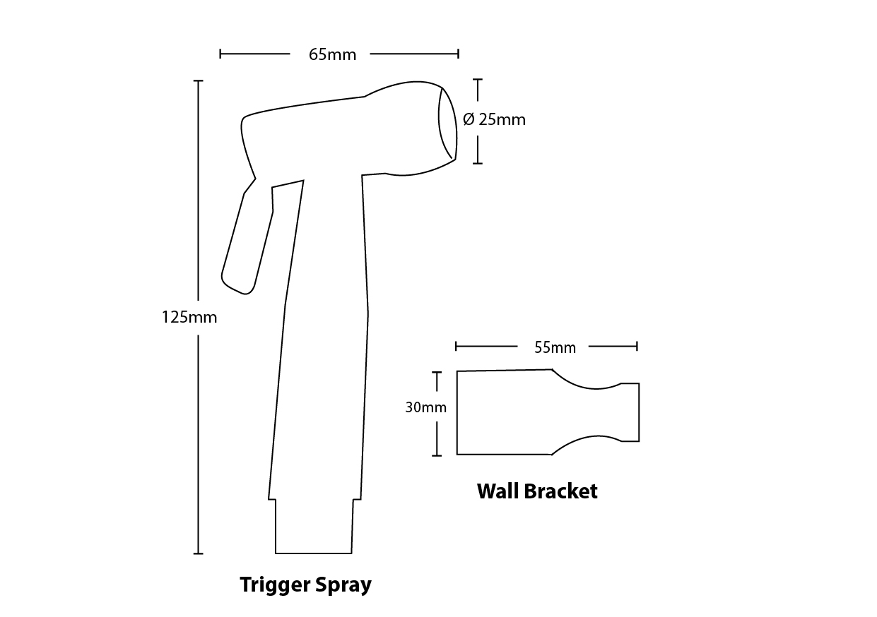 Bidet Trigger Spray Brushed Chrome - Image 4