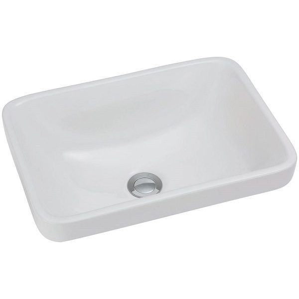 Sarah Semi Inset Basin Gloss White 440mm - Image 2