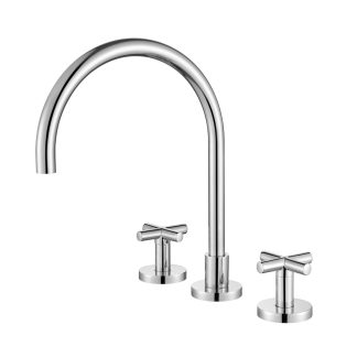 Ryker 1/4 Turn Kitchen Set Chrome