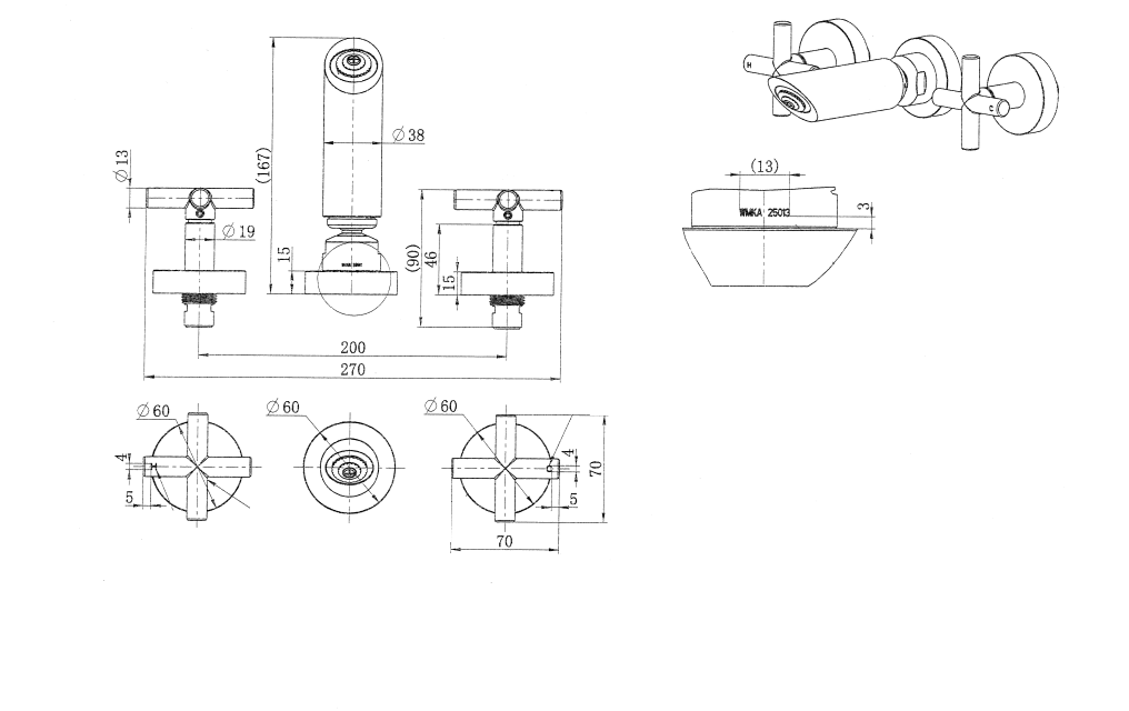 Ryker 1/4 Turn Shower Set Chrome - Image 2