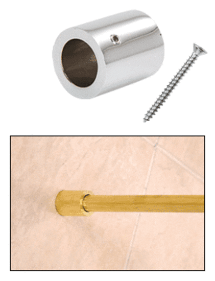 Slimline Wall Mount Fitting Chrome - Image 2