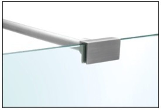 Adjustable Slim line Glass Mount Fitting Chrome - Image 2