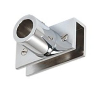 Adjustable Slim line Glass Mount Fitting Chrome