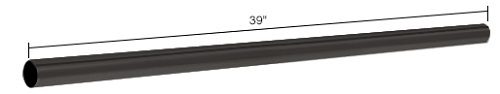 Shower Support Bar Matte Black - Image 2