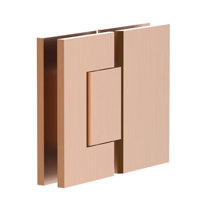 ADP Shower Screen Hinge Glass to Glass Brushed Copper
