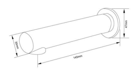 Michelle Bath Spout 160mm Chrome - Image 2