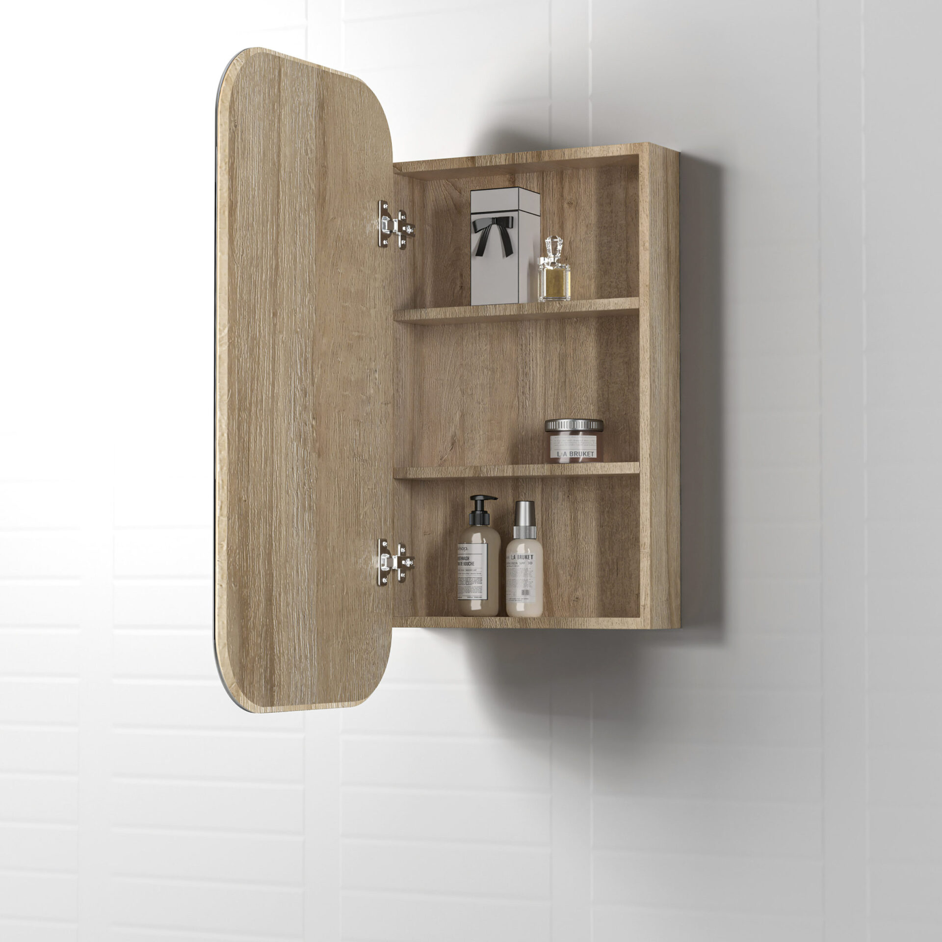Newport Natural Oak Shaving Cabinet - Image 2