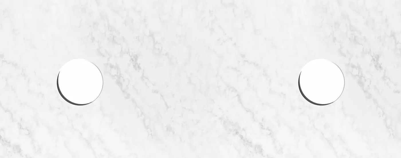 Solid Surface Cloudy Carrara Top 1500