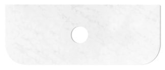 Bondi 1200 Solid Surface Cloudy Carrara Stone Top