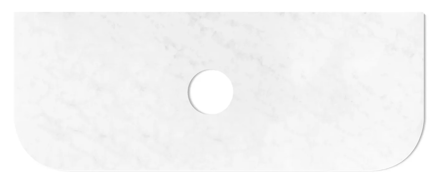 Bondi 1200 Solid Surface Cloudy Carrara Stone Top
