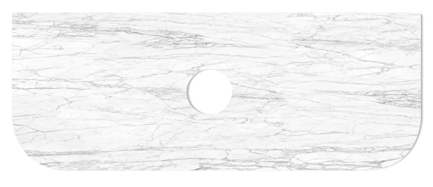 Bondi 1200 Natural Carrara Marble Stone Top