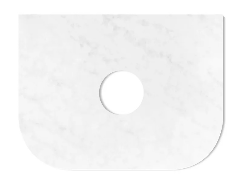 Bondi 600 Solid Surface Cloudy Carrara Stone Top