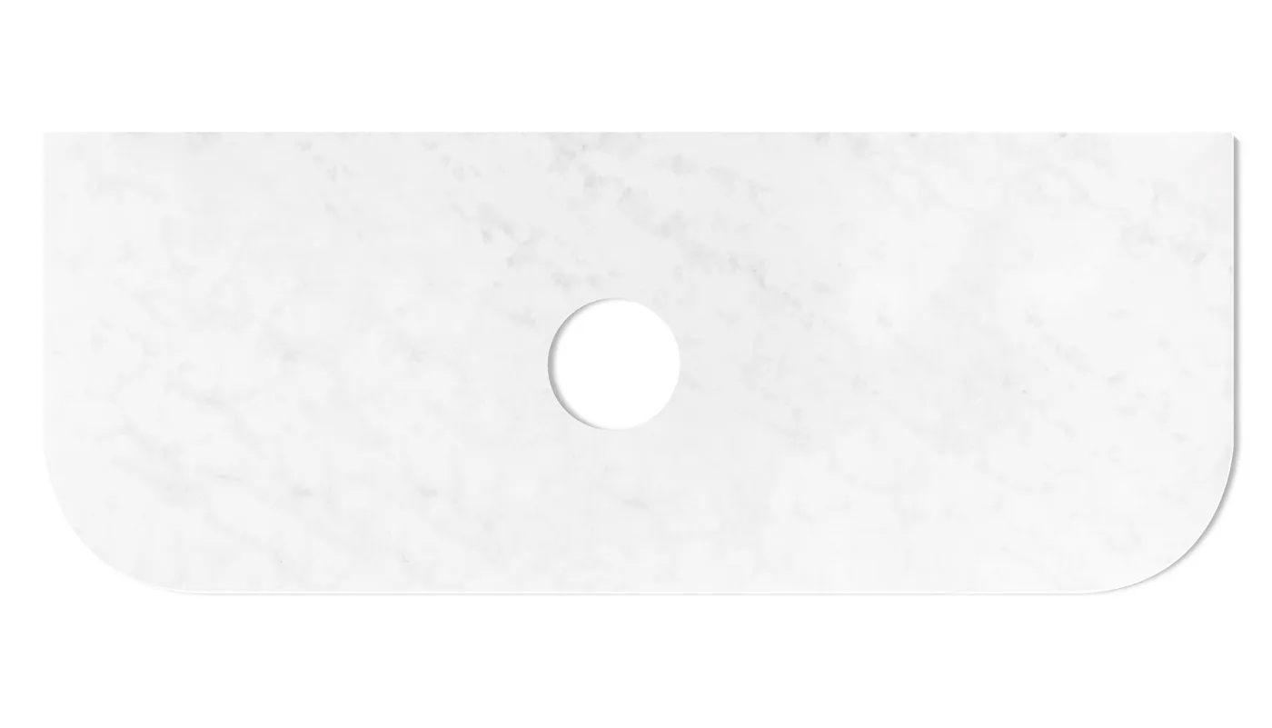 Havana Cloudy Carrara Solid Surface Top 1200