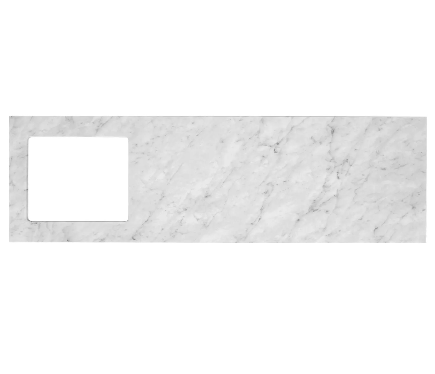 Natural Carrara White Marble Stone Top 1960mm