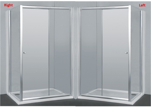 Samford Semi Frameless Sliding Door Shower Silver 920 - 1000mm - Image 6
