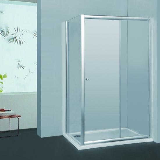 Samford Semi Frameless Sliding Door Shower Silver 920 - 1000mm - Image 7