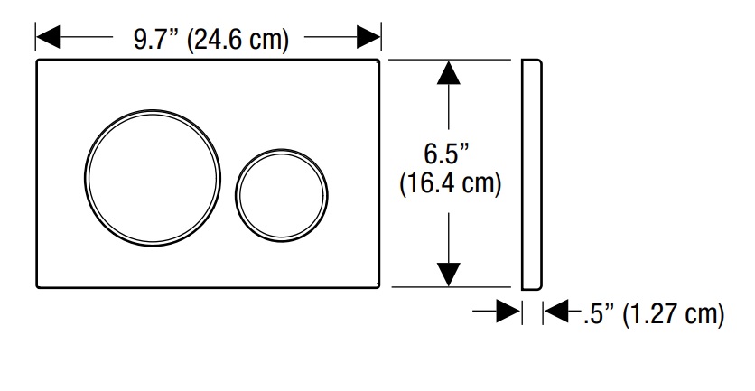 Sigma 20 Dual Flush Round White With Chrome Trim - Image 2