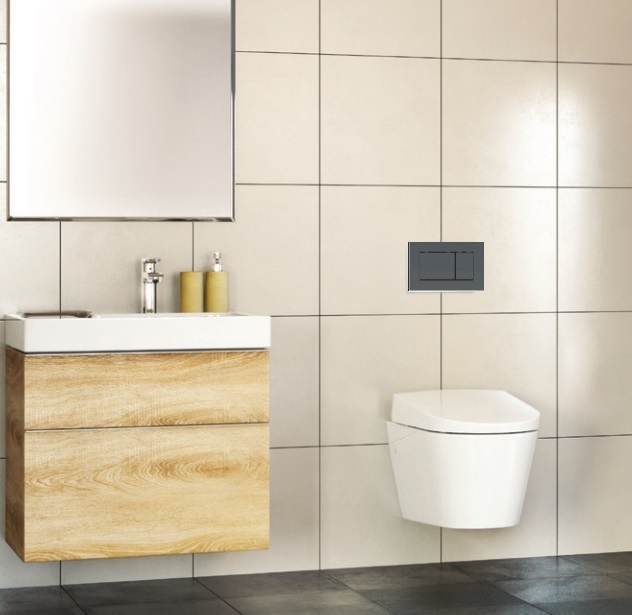 Sigma 30 Dual Flush Square Matte Black With Gloss Black Trim - Image 3