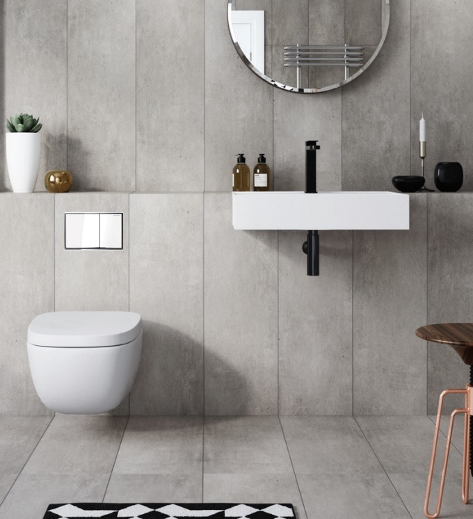 Sigma 60 Dual Flush Square White Glass - Image 3