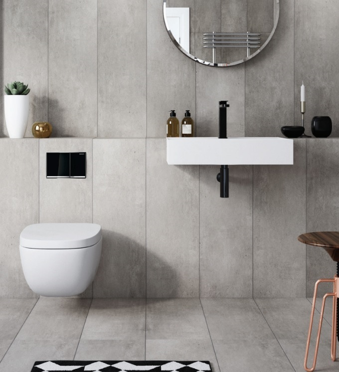 Sigma 60 Dual Flush Square Black Glass - Image 3