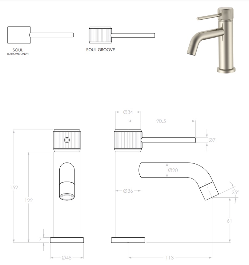 ADP Soul Basin Mixer Chrome - Image 2