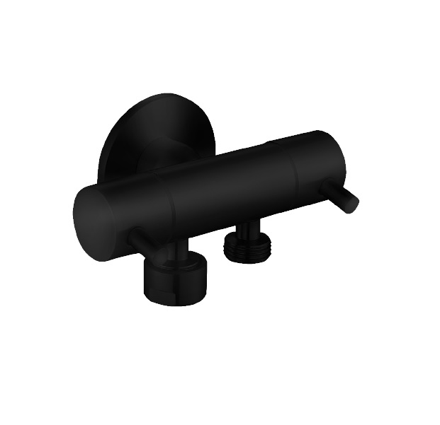 Dual Control Mini Cistern Cock Matte Black