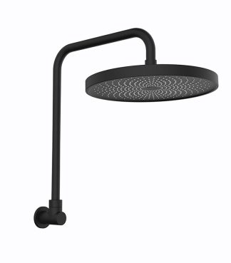 The Gabe Gooseneck Fixed Shower Matte Black